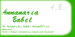 annamaria babel business card